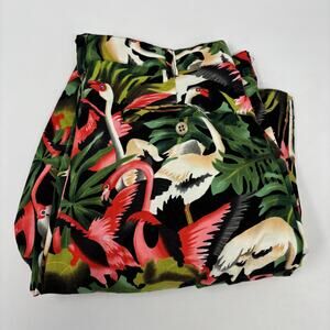Loudmouth Mens Sz32 Pink Flamingo Tropical Pattern Made in USA Golf Shorts